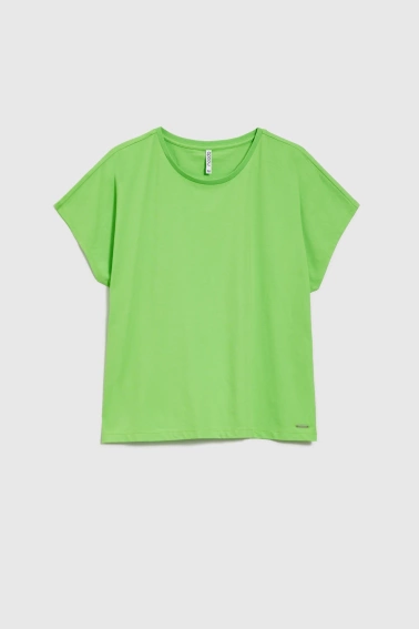 Gładka bluzka zielona