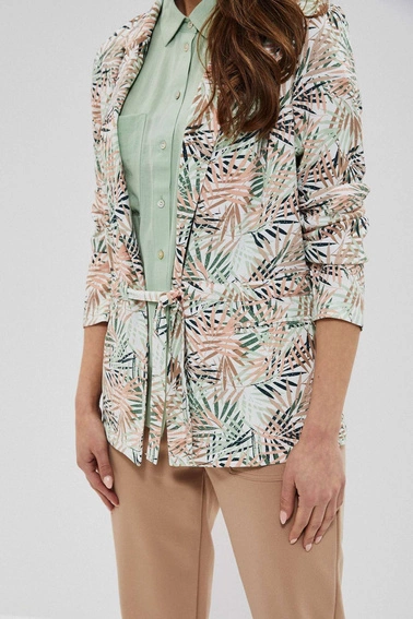 Marynarka w tropikalny wzór