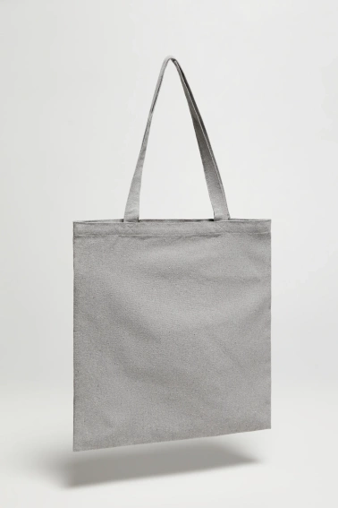 Torba shopper z nadrukiem szara