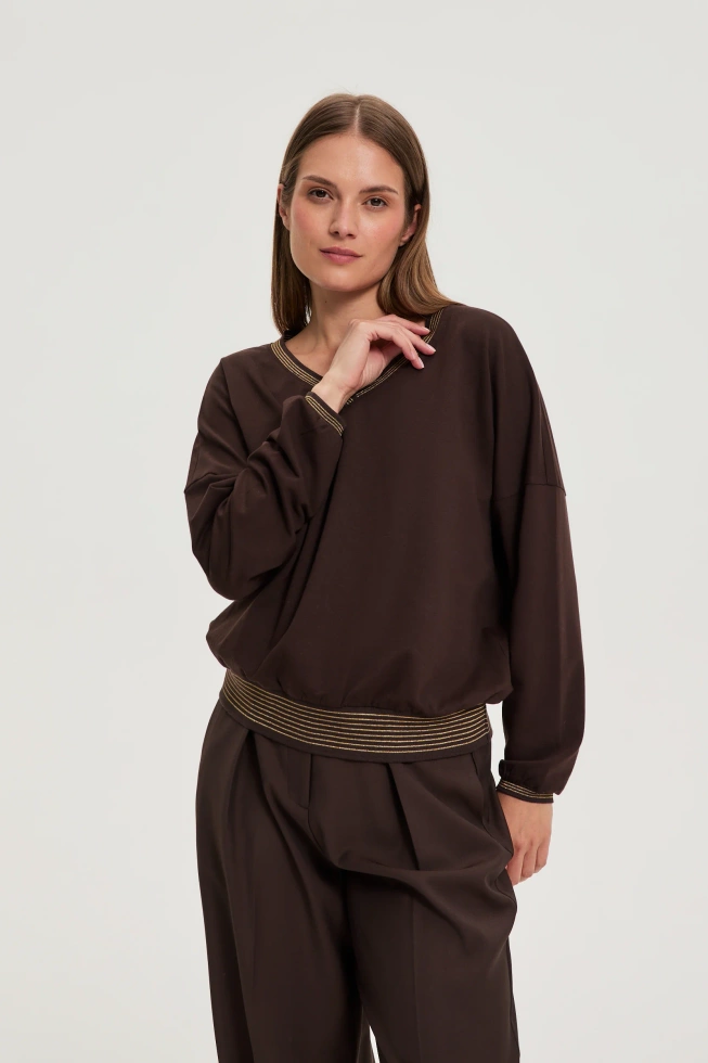 Bawełniana bluza brązowa