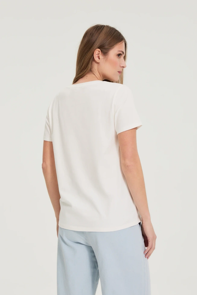 Bluzka z nadrukiem biała