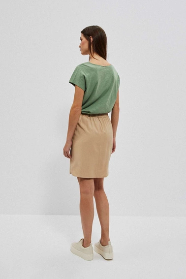 Spódnica z kieszeniami ciemnobeżowa