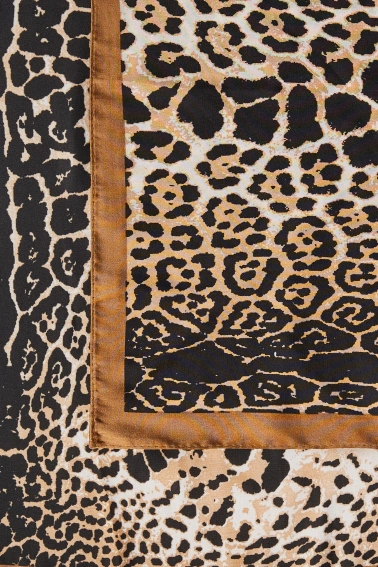 Apaszka w panterkę brązowa 