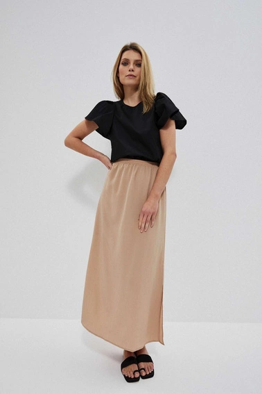 Spódnica maxi z gładkiej tkaniny