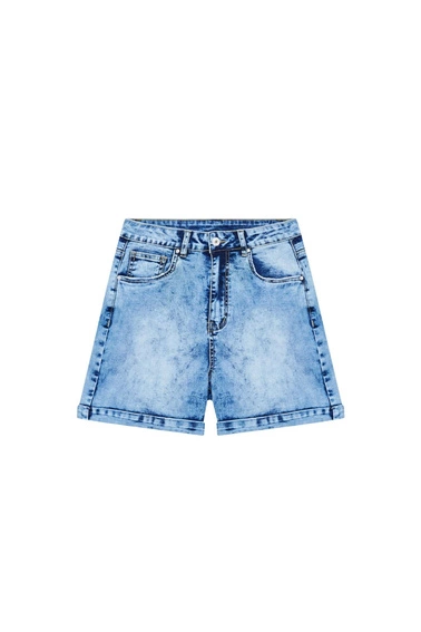 Szorty jeansowe high waist błękitne