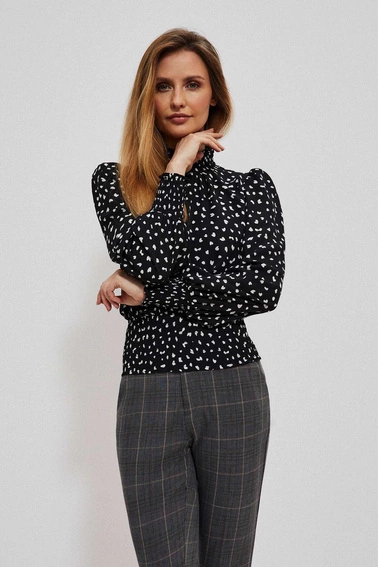 Koszula z printem i bufiastymi rękawami