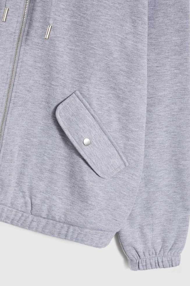 Bluza zapinana na zamek szara
