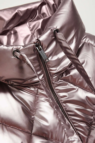 Metaliczna pikowana kurtka