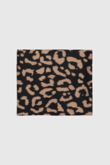 Szalik w panterkę brązowy