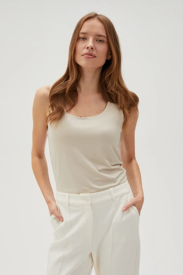 Gładki top beżowy