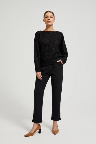 Błyszcząca bluzka czarna 