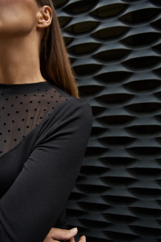 Dopasowana bluzka czarna