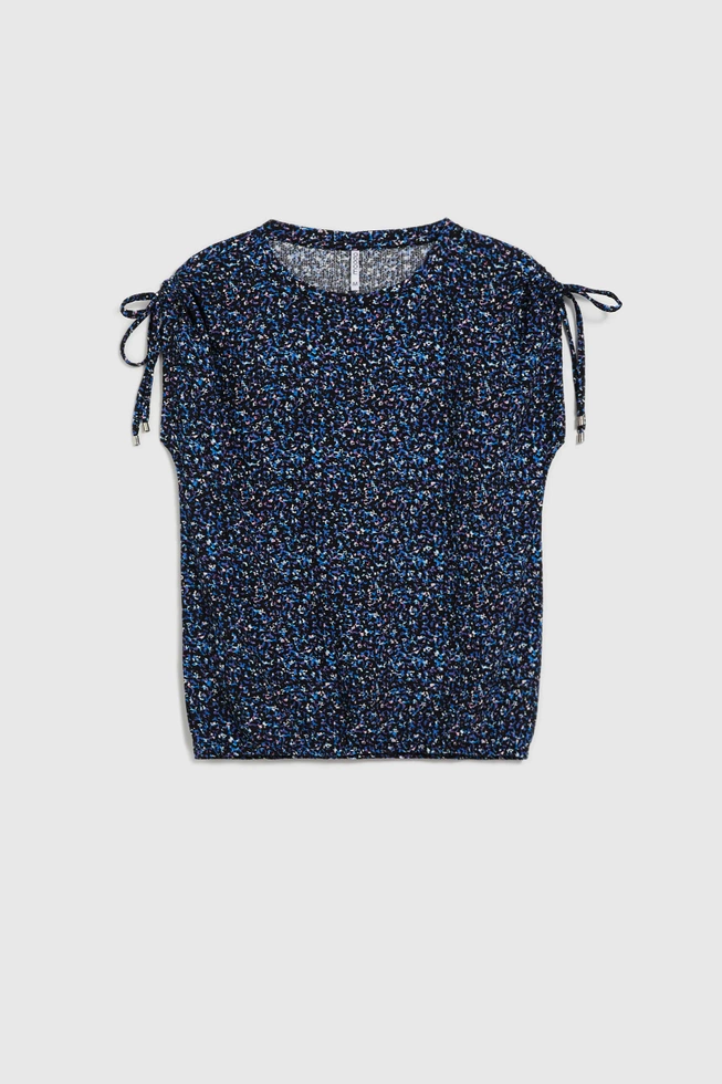 Wzorzysta bluzka niebieska