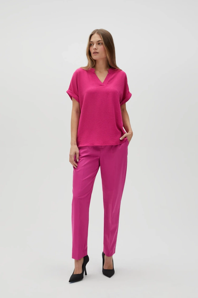 Koszula z krótkimi rękawami różowa