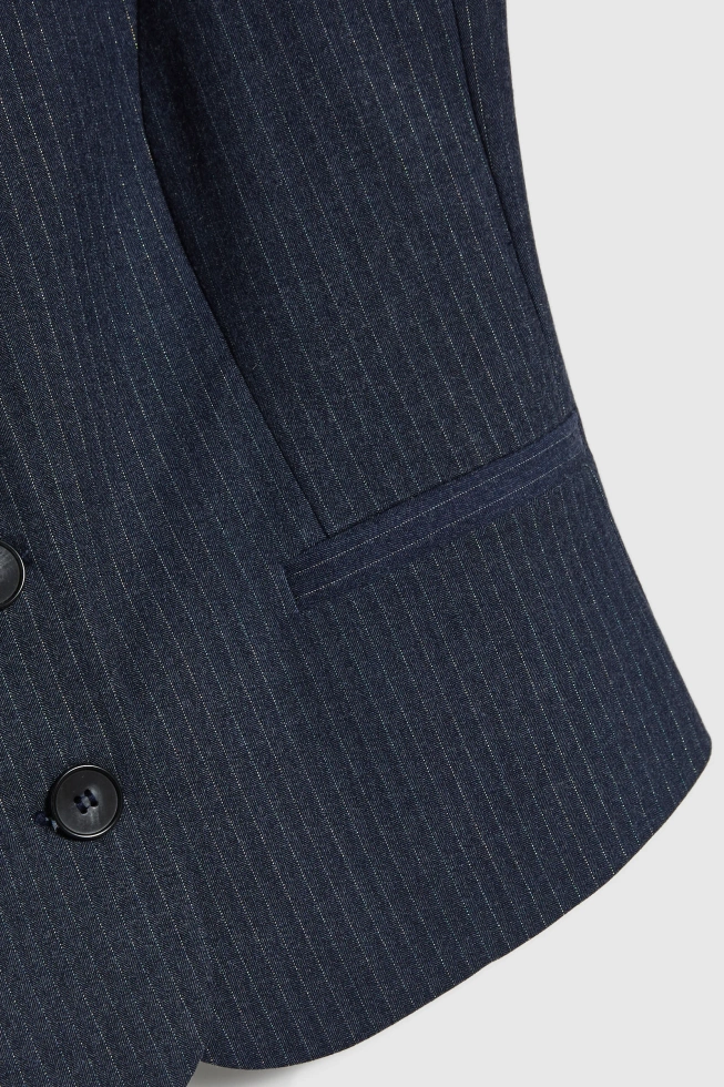 Kamizelka w paski granatowa