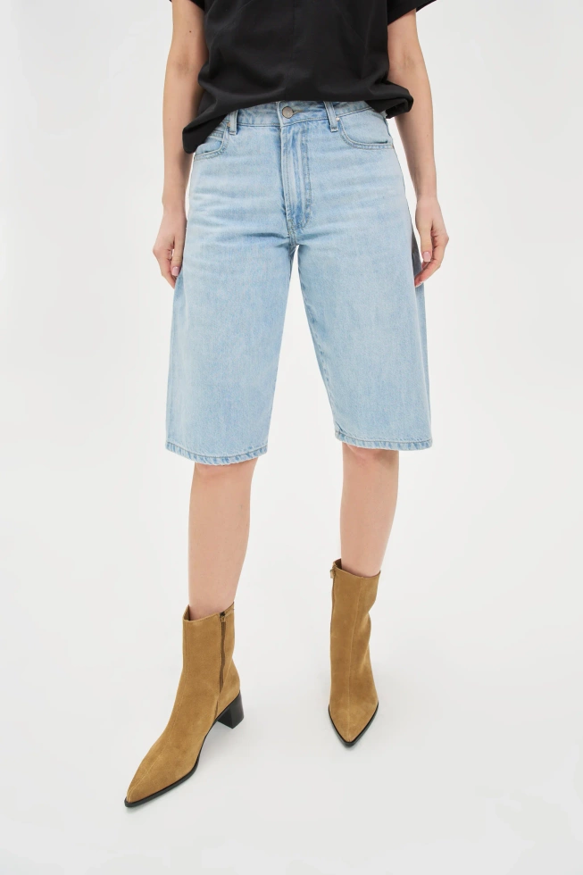Jeansowe bermudy jasnoniebieskie