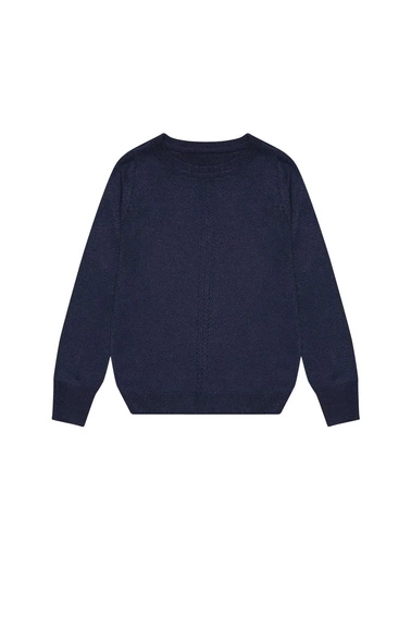 Sweter z metaliczną nitką granatowy