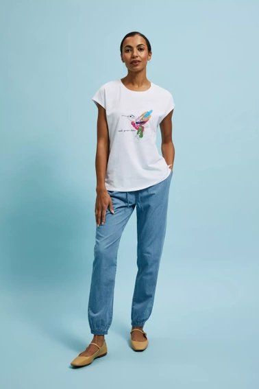 T-shirt z nadrukiem biały