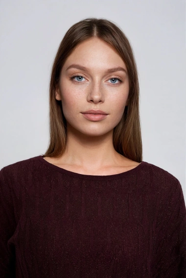 Sweter z krótkimi rękawami brązowy