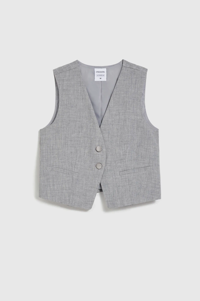 Elegancka kamizelka szara