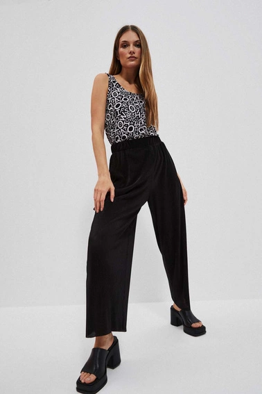 Top z printem czarno-biały