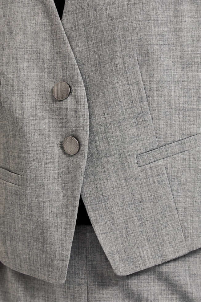 Elegancka kamizelka szara