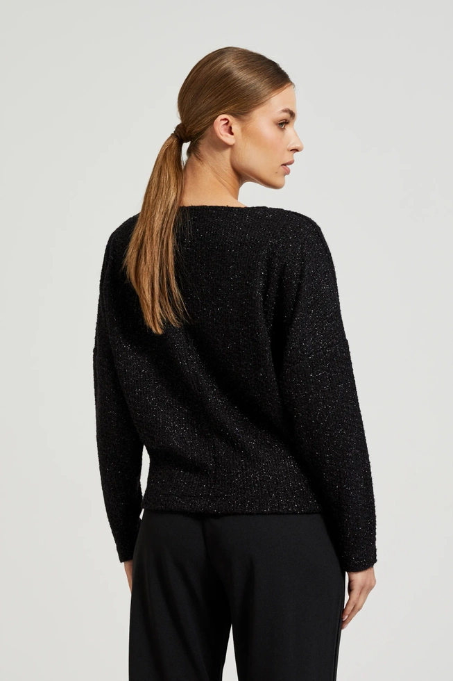 Błyszcząca bluzka czarna