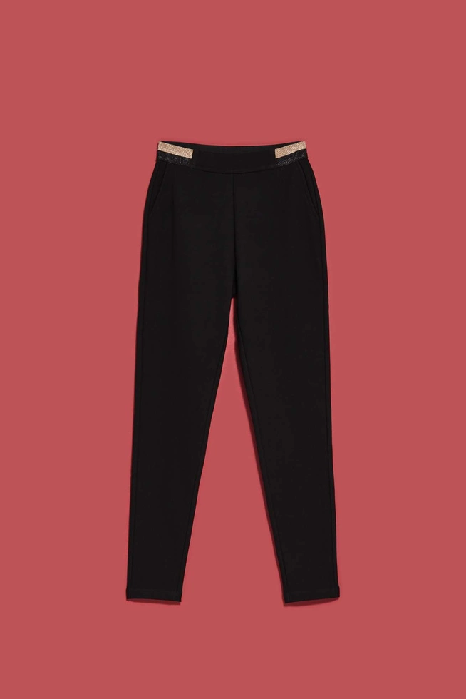 Legginsy z błyszczącym pasem