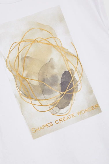 T-shirt z printem biały