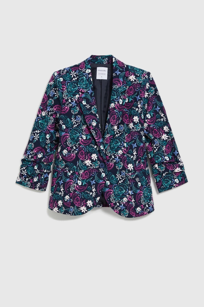 Marynarka z rękawami 3/4 granatowa