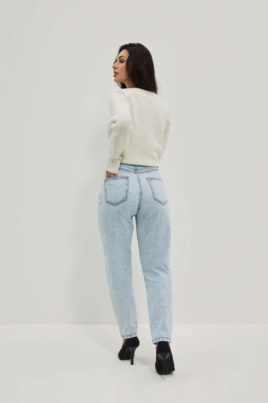 Jeansy mom fit z wysokim stanem