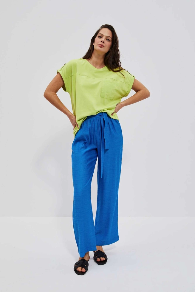 T-shirt z kieszonką neonowy