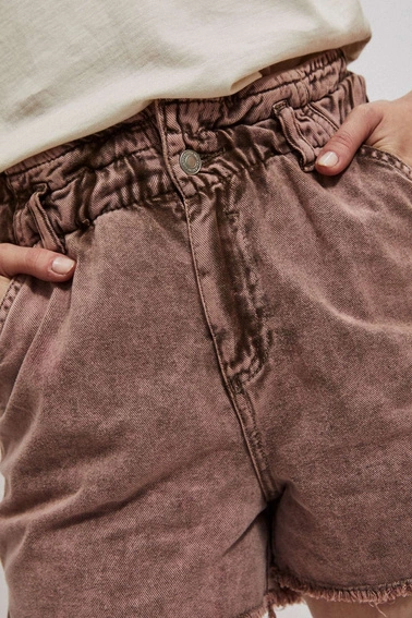 Szorty jeansowe high waist karmelowe