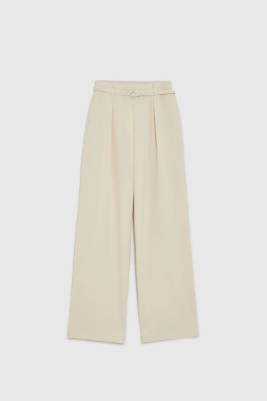 Spodnie z paskiem beżowe