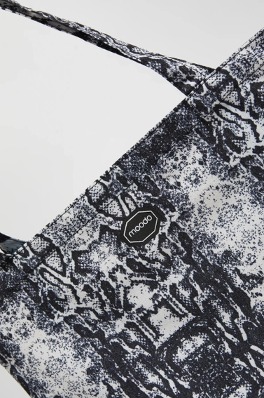 Bawełniana torba w zwierzęcy wzór czarna