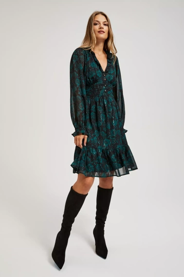 Szyfonowa sukienka z kwiatowym wzorem