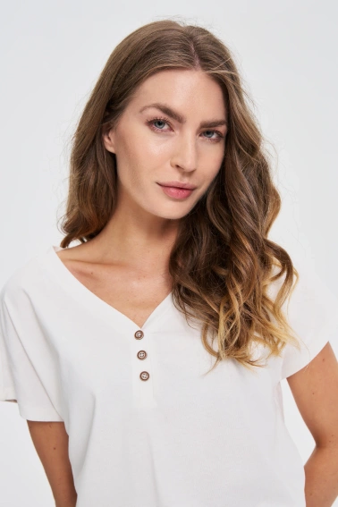 Bluzka z bawełny biała