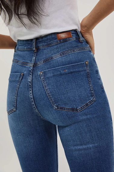 Jeansy skinny z wysokim stanem