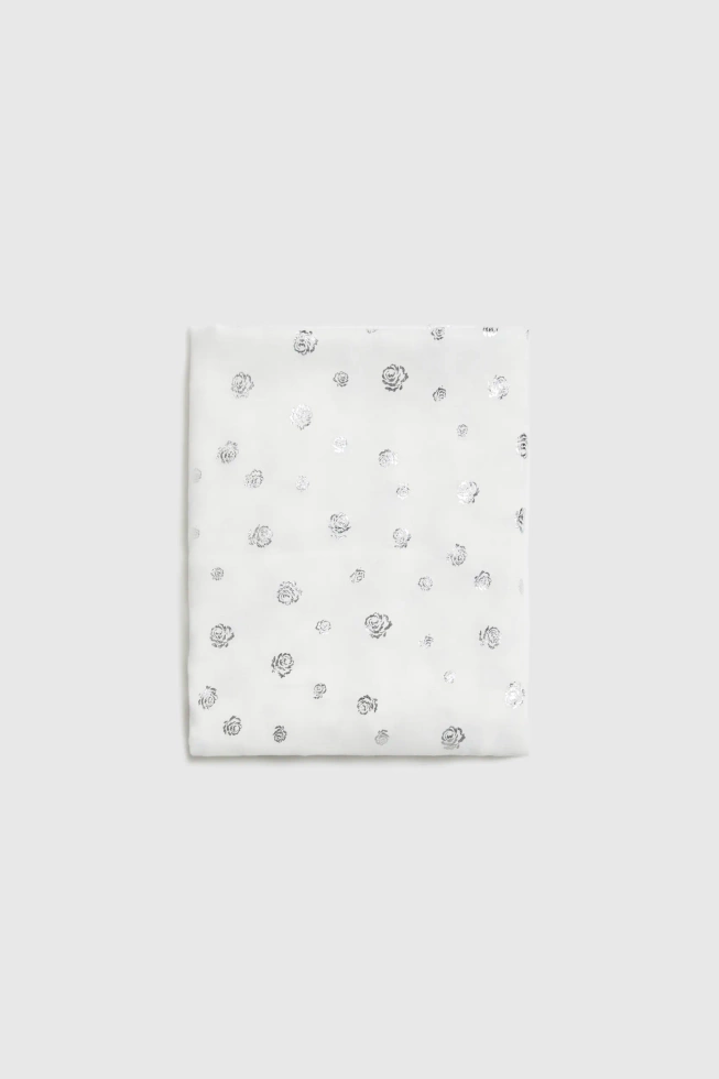 Szal z nadrukiem biały