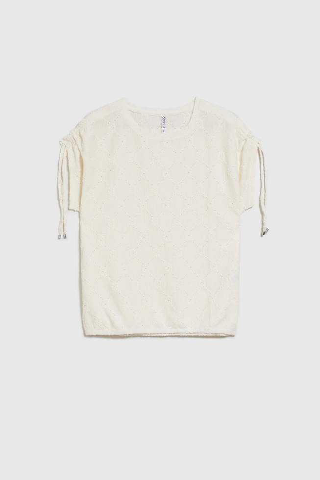 Ażurowa bluzka ecru