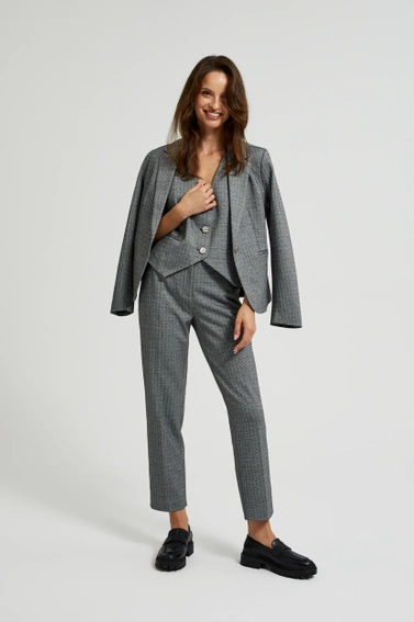 Eleganckie spodnie cygaretki szare