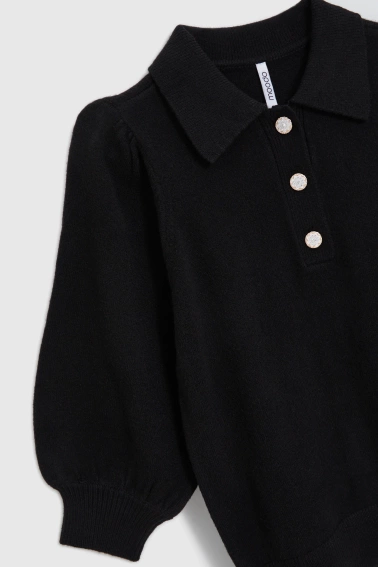 Sweter z kołnierzykiem czarny