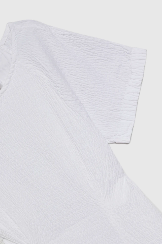 Bawełniana sukienka z odkrytymi plecami biała