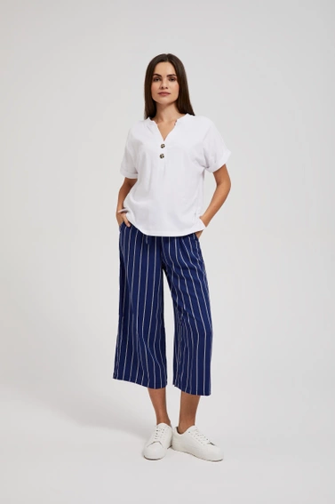 Bawełniana bluzka z guzikami biała