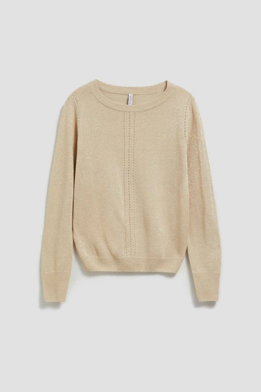 Sweter z ażurowym zdobieniem  