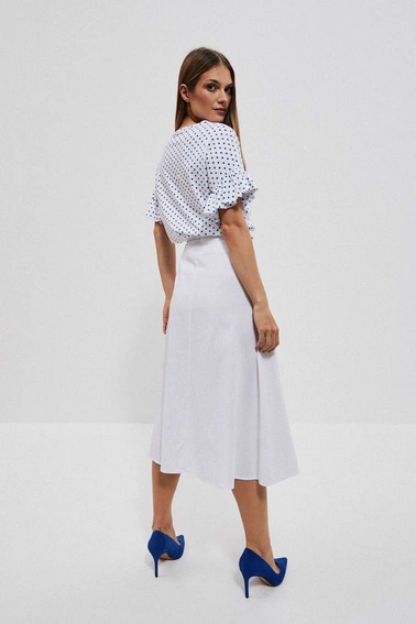 Spódnica z dodatkiem lnu biała