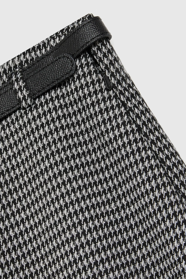 Spódnica w pepitkę szara