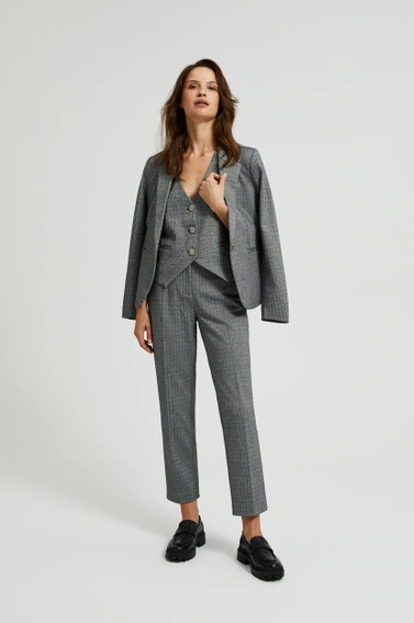 Eleganckie spodnie cygaretki szare