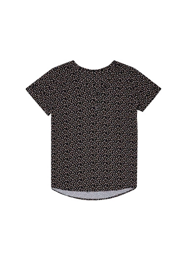 Bluzka koszulowa we wzory czarna