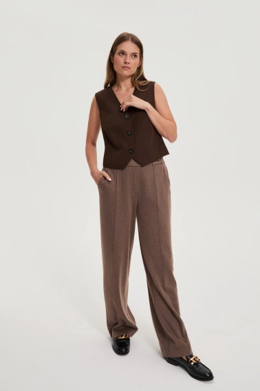 Elegancka kamizelka brązowa
